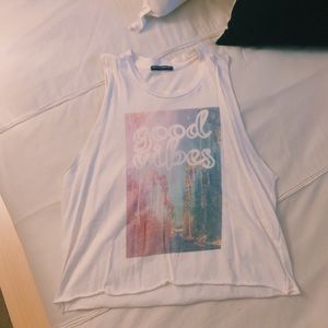 BRANDY MELVILLE GOOD VIBES TANK TOP